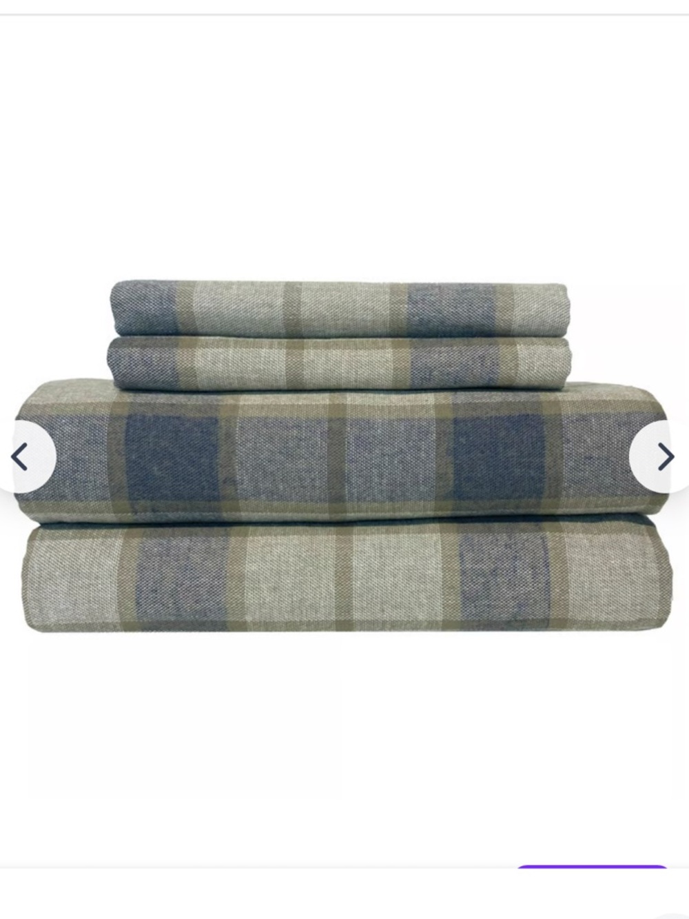 Portuguese Flannel 4-Piece King Sheet Set – Brown Plaid Made In Portugal